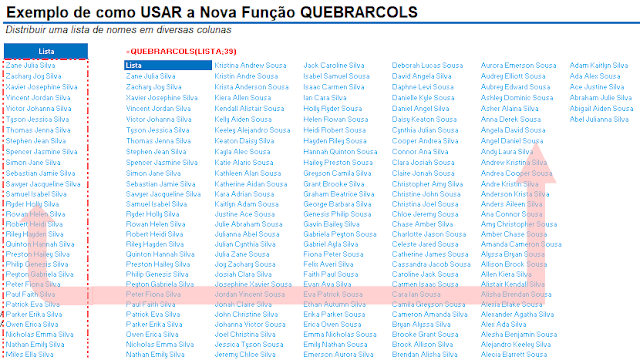 Excel | USANDO a Nova Função QuebrarCols - Quebrando Colunas Para Impressão