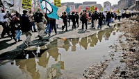 antiwar protesters march to pentagon