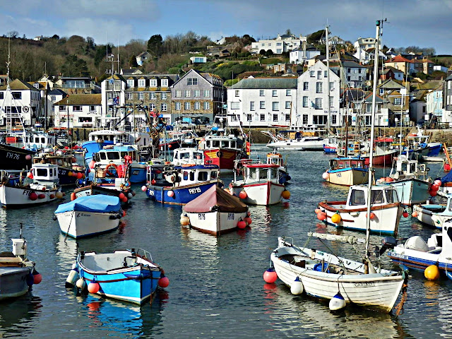 Boats in Mevagissey harbour, Cornwall