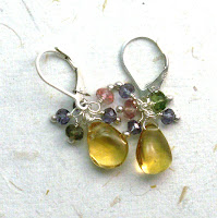 artisan jewelry earrings sterling silver citrine briolette