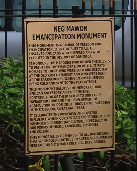 Slavery Statue Plaque