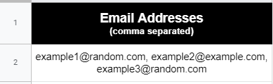 Email addresses in a Google Sheet with different domains can be filtered.
