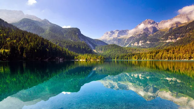Papel de Parede Montanhas e Lago Natural scene desktop hd wallpaper