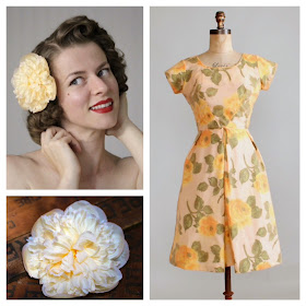 vintage rose dress