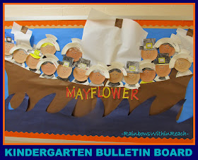photo of: Mayflower Kindergarten Bulletin Board via RainbowsWithinReach