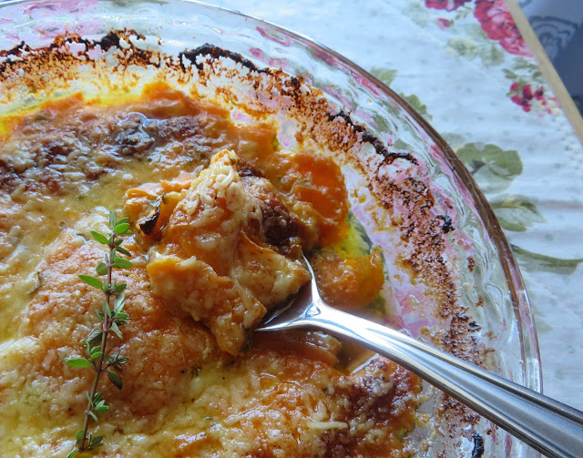 Garlic Butter Scalloped Sweet Potatoes