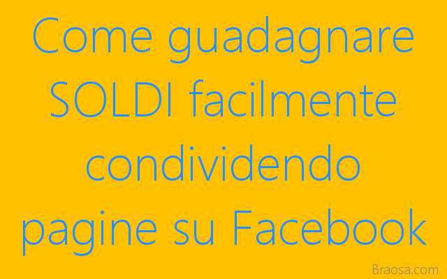 Come guadagnare soldi condividendo pagine su Facebook