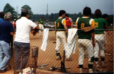 Orchard Inn softball team on the field in Travis...1981