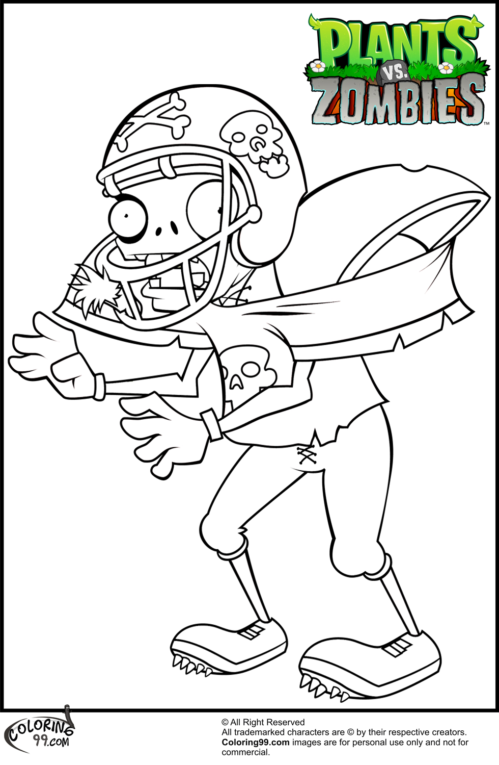 Zombie Coloring Pages 9