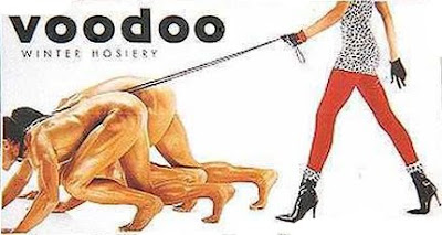 voodoo ad, men on a leash