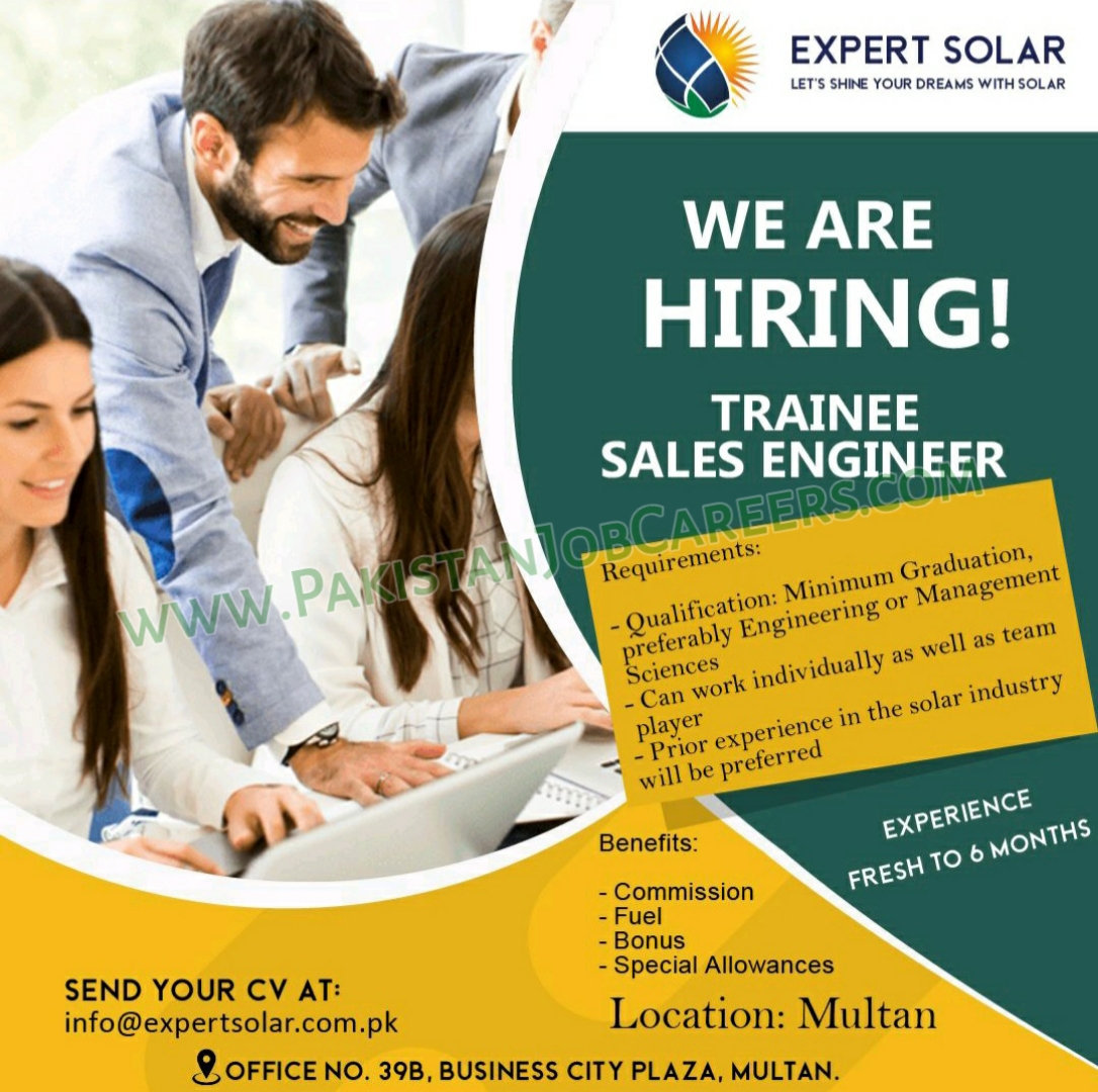 Expert Solar Multan Based Company December Trainee Jobs Announced For Sales Engineer Position Latest