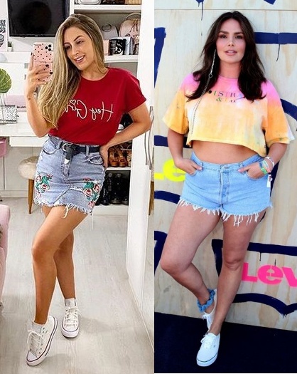 Looks inspiração com t-shirt, Joana Paladini, Candice Huffine