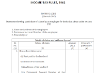  New Form to claim Tax Exemptions by Salaried Employees : Form 12BB