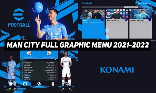 PES 2017 Mod Man City Graphic Menu 2021-2022