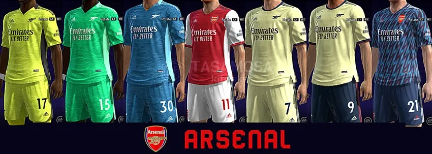 Arsenal Kit 2021-2022 For PES 2013