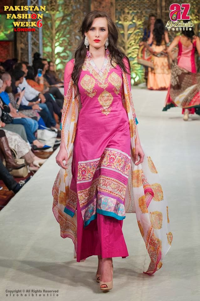 Formal Wear Dresses For Girls By Al-Zohaib Textiles | Exhibition At London Fashion Week 2014 & 2015