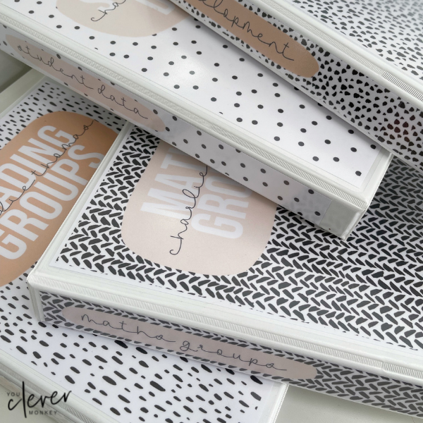 Get back to school in style with our gorgeous modern B+W NEUTRALS  classroom decor! A new classic for the classroom many teachers will love | you clever monkey