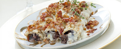 cannelloni al radicchio bacon e nocciole