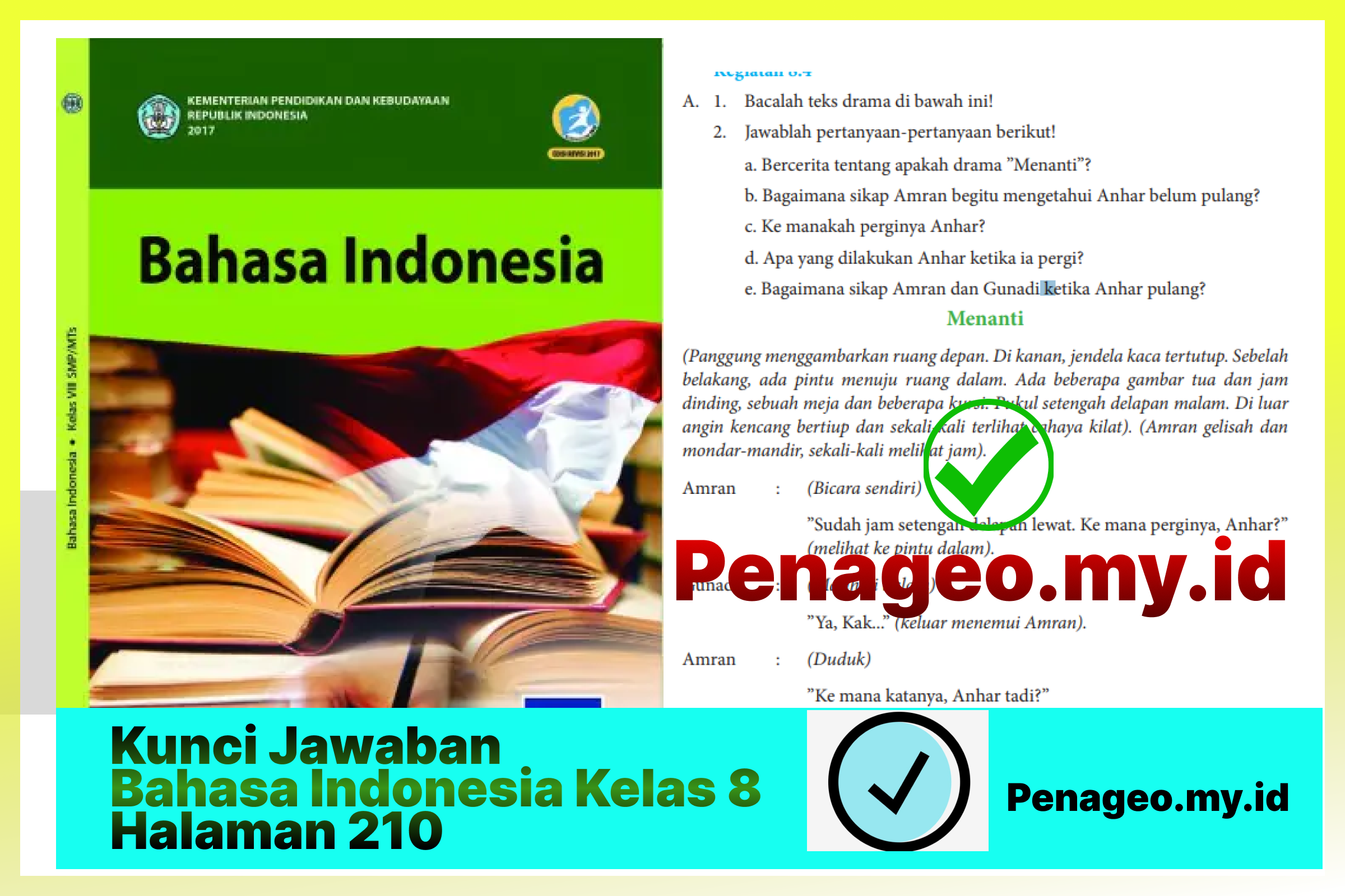 Kunci Jawaban Bahasa Indonesia Kelas 8 Halaman 210