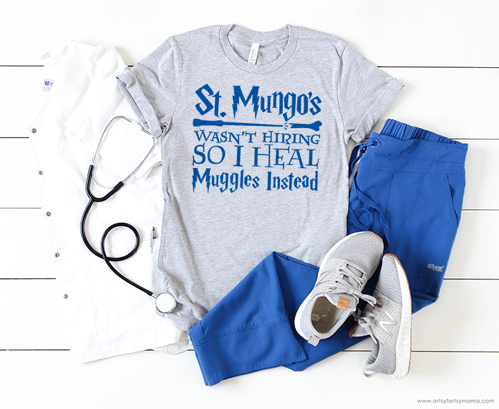 Download St Mungo S Harry Potter Nurse Shirt With Free Cut File Artsy Fartsy Mama