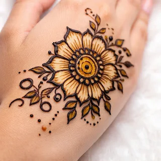 Single Flower Mehndi Design