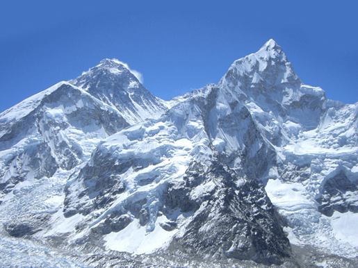The Mt Everest is identified