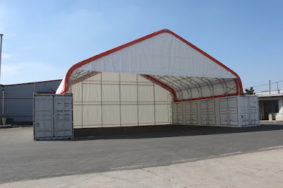 50' wide container shelters
