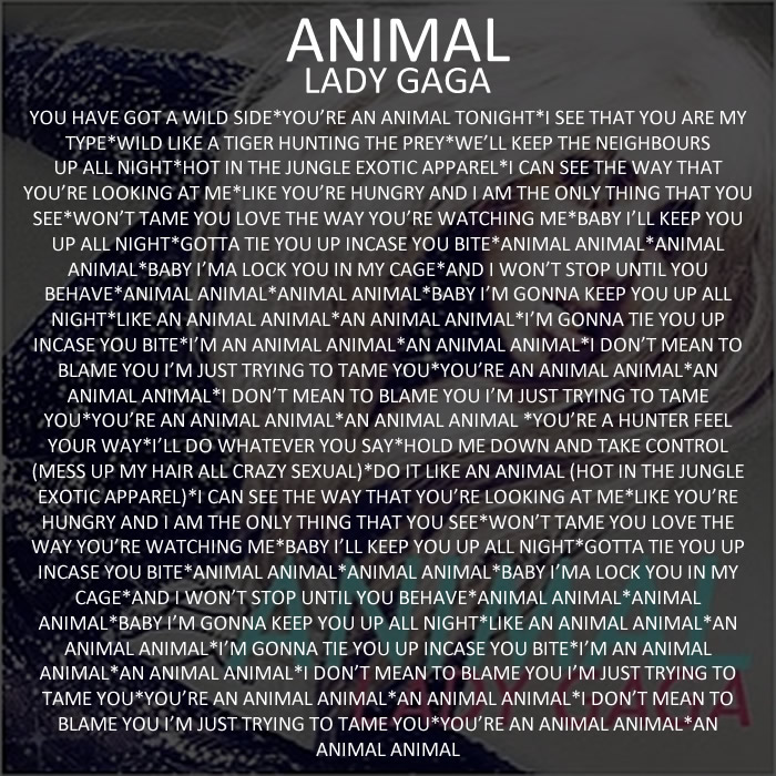 Animal - Lady Gaga