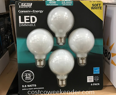 Make sure your home is well lit with Feit Electric Globe Frosted LED Bulbs