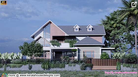 Dormer window house front view rendering