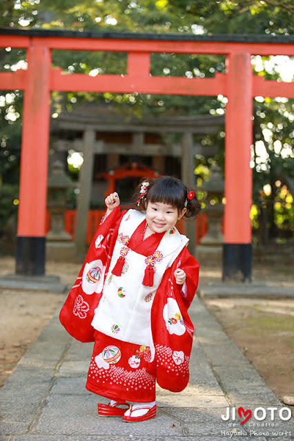 御香宮神社で七五三出張撮影