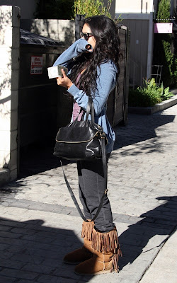 Vanessa Hudgens out at Ricki Criswell skin care and waxing studio