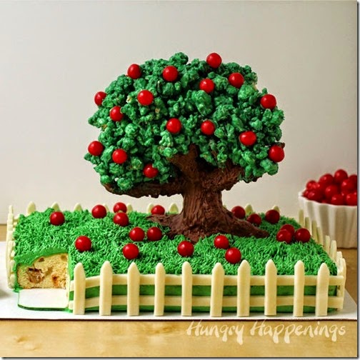 Fall Apple themed Cake for Kids #recipes #yummy #fall