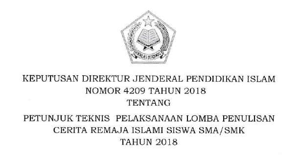 Lomba Menulis 2018 Menulis Cerita Remaja Islami Siswa SMA 