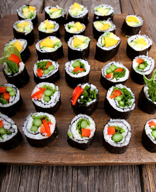 Oppskrift Vegansk Hjemmelaget Sushi Maki Vegetarsushi Fiskefri