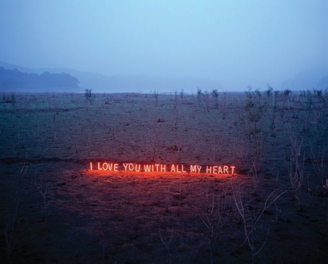 Glowing Text Installations by Lee Jung