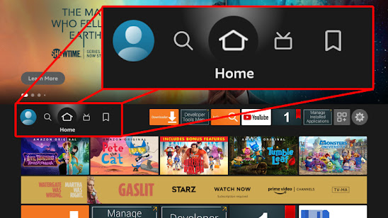 Fire TV atualizado com novos ícones e menus de navegação na tela inicial