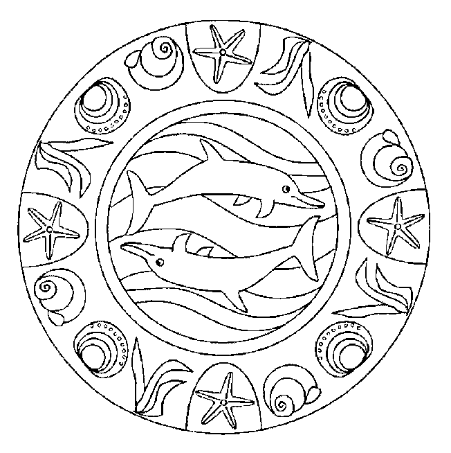 Coloring Pages: Fish Mandala Coloring Pages Free and Printable