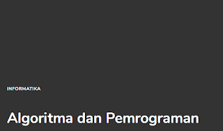 Algoritma dan Pemrograman