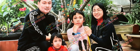 Vẽ tranh chân dung gia đình theo yêu cầu, quà tặng yêu thương