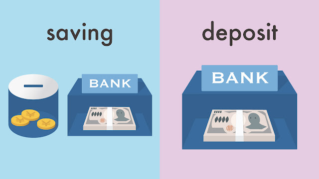 saving と deposit の違い