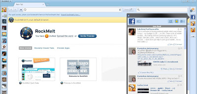 RockMelt Browser FaceBook
