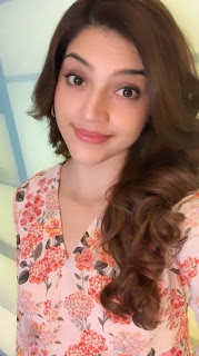 Mehreen Pirzada in Rose Color Dress with Cute and Awesome Smile