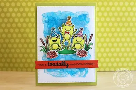 Sunny Studio Stamps: Froggy Friends Toadally Awesome Birthday Card by Eloise Blue.