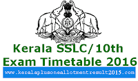 Download Kerala SSLC Exam Timetable 2016, SSLC Exam date sheet, Matriculation date and time in 2016 kerala, Secondary School Certificate exam in 2016 March, Kerala 10th pareeksha timetable, Kerala board of public examination 2016 sslc time table, 10th class exam details 2016, SSLC time table old scheme 2016,  SSLC date and time pareeksha bhavan, New scheme sslc examination 2016 timetable kerala