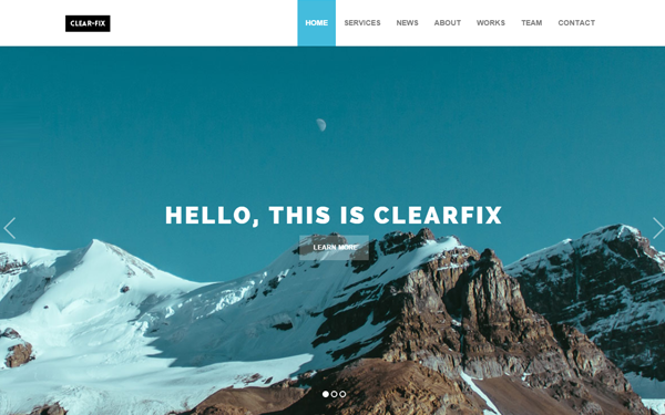 Download Clearfix - One Page Bootstrap Theme v1.3