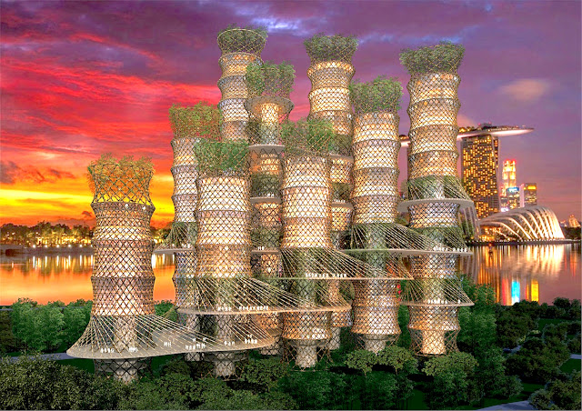 Sebuah gedung pencakar langit unik yang dibangun dari bambu menjadi semifinalis di Inilah Pencakar Langit dari Bambu, Tren Baru Material Anti Gempa