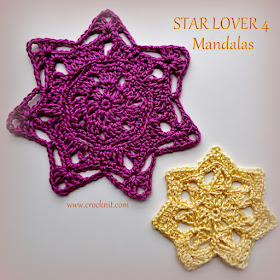 free crochet patterns, mandalas, stars,