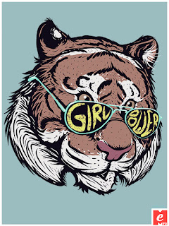 girl power+tiger+girls+power+feminist+womans+kids+sunglasses+cool+cool shirt+MeFO+gits shirts+buy on line+animals+cute+original+funny