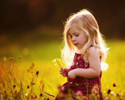 Cute Girl With Flowers